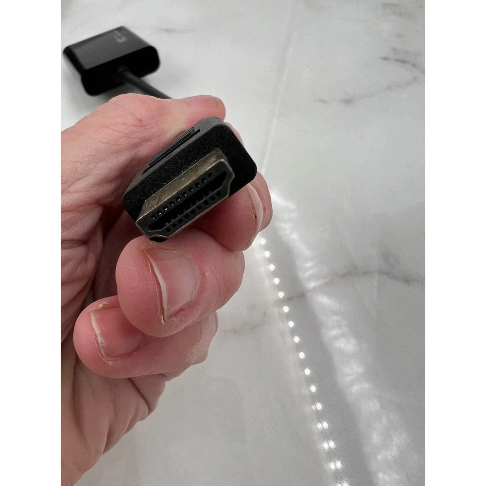 ONN HDMI to VGA Adapter ONA17AV004 with VGA Male to Male Monitor Cable Black
